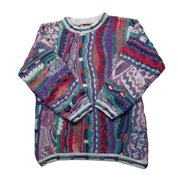 Tundra Other - Tundra Multicolor Patterned Turtleneck Sweater - Purple, Red, Green, Blue